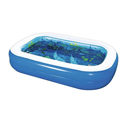 PAKEY Family Swimming Pool,1Pc Inflatable 3D Pool for Children with 3D Glasses, Easy&Quick to Assemble,Summer Essential Supply,103 x 69 x 20inch/Blue características