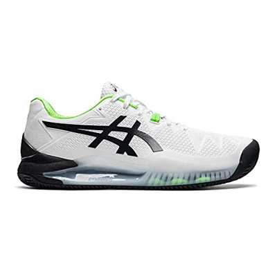 ASICS Gel-Resolution 8 Clay, Zapatillas de Running Hombre, White Green Gecko, 42.5 EU