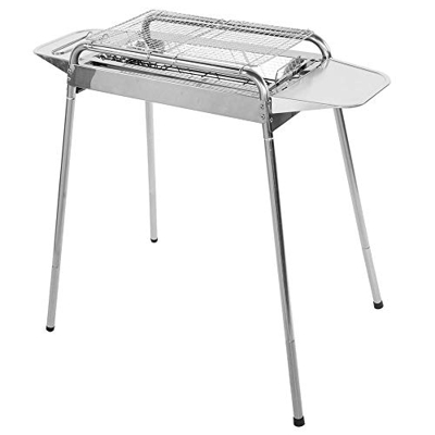 CHENQIAN Parrilla de Barbacoa - Parrilla de carbón portátil Kebab BBQ Estufa de Barbacoa Plegable Horno de carbón, 23.2x13.8x5.7in