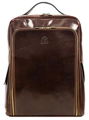 Mochila Portátil de Cuero para Hombres y Mujeres con Correas Ajustables - Time Resistance