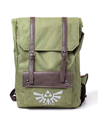 Difuzed Mochila con Capucha Zelda (Logo Link) Unisex Adulto, Verde, 35 x 45 x 12 cm