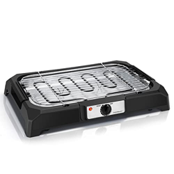 Aigostar Lava 31LDQ– Barbacoa Eléctrica Grill 2000W Bandeja Recoge Grasa Uso con Agua: Evita los Humos, Uso en Interiores, Termostato, Superficie Anti características
