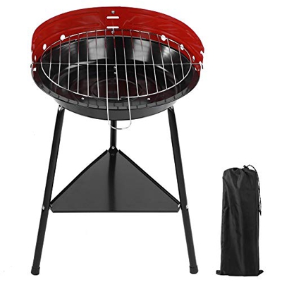 CHENQIAN Parrilla de Barbacoa - Estufa de Parrilla de Barbacoa de carbón de Acero al Carbono portátil Accesorio de Barbacoa para Picnic de Camping al 