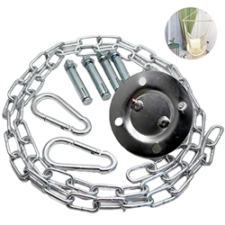 Kit colgante de hamaca, Heavy Duty Silent Swing 180° Hanger Hardware, Yoga Hamaca Cuerda Neumático Silla Web Bolsa de arena Punching Swing Hamaca Plac en oferta