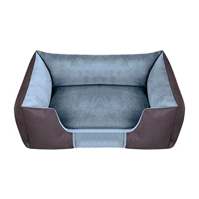 Kennels Cama for Perro Caseta Casa for Mascotas con Suave Cojín Suave Fácil Limpieza Desmontable Suave Cálido LQHZWYC (Color : Grey, Size : M)