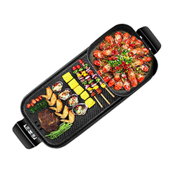 LXDZXY Puts, 2 en 1 Pote Caliente Y Parrilla, Olla Caliente de Barbacoa Multifuncional, Ajuste de Incendio de 5 Velocidades, Estufa de Barbacoa Eléctr en oferta