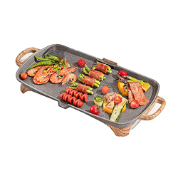 LXDZXY Potes, Parrilla Eléctrica Antiadherente sin Humo, Talleres Eléctricos, Olla de Barbacoa de Piedra de Maifan, Horno Eléctrico Coreano, Plato de  en oferta