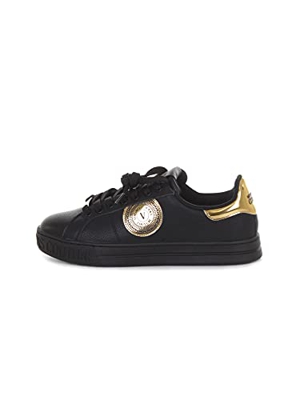 VERSACE JEANS COUTURE 71YA3SK1 ZP026 - Zapatillas Bajas para Hombre, Negro, 42 EU