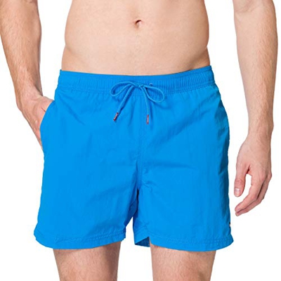 Tommy Hilfiger Slim Fit Mid Length Swim Shorts Bañador, Azul (Hyper Blue), M para Hombre
