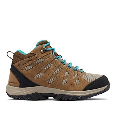Columbia Redmond III Mid Waterproof, Zapatillas para Caminar Mujer, Nivel del mar Khaki, 37.5 EU
