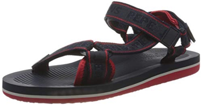 Pepe Jeans London South Beach Treck, Sandalia. Hombre, Azul Marino, 44 EU