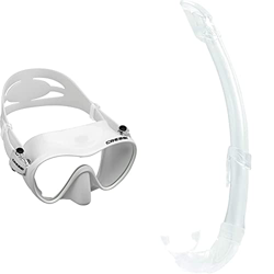 Cressi F1 Mask Máscara Monocristal Tecnología Frameless, Unisex, Blanco + Mexico Tubo De Snorkel, Unisex-Adult, Transparent en oferta