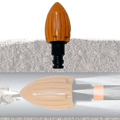 LMNH Water Rocket Cleaning Nozzle, Water Rocket Pipe Dredge Flusher for Cleaning Inaccessible Pipes Drainage Ditch, Outdoor Garden Cleaning Tool (Oran