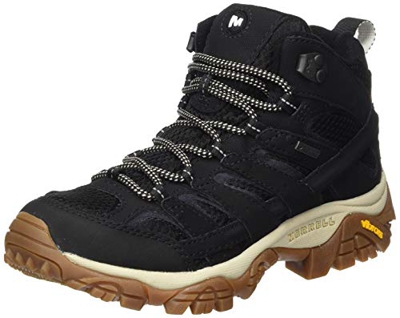 Merrell MOAB 2 Mid GTX, Zapatillas para Caminar, Sintético Mujer, Negro/Goma, 38.5 EU