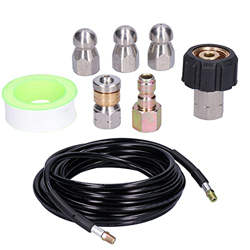 LIUTT Manguera de Limpieza de desagües, Manguera de Limpieza de desagües Kit de Chorro de alcantarillado Lavadora a presión Conector rápido Accesorios precio
