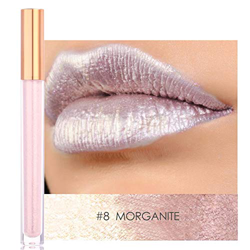 Lápiz labial líquido metálico pesado de 12 colores, esmalte de labios metálico pesado, lápiz labial metálico sexy para maquillaje de labios(#8) en oferta
