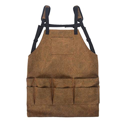 Delantal de barbacoa resistente, herramienta de jardín de lona con bolsillos para cocina, manualidades, taller, cerámica, garaje, barbacoa, accesorios