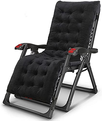 WEDF Silla reclinable Sillón Plegable de Gravedad Cero para jardín, Patio al Aire Libre, tumbonas, Cama