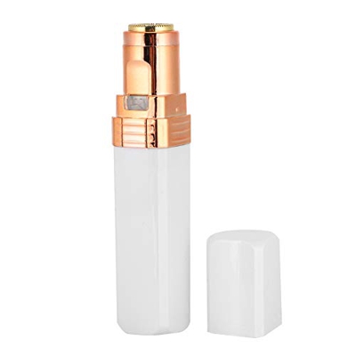 BORDSTRACT Depilación Facial para Mujeres, Mini afeitadora de lápiz Labial a batería, removedor de Vello indoloro para mejillas, Barbilla, Brazos(Blan
