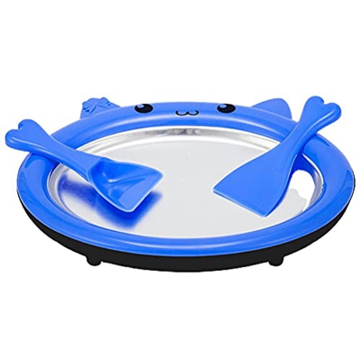 Prevessel Máquina de helado - Máquina de yogur congelado Máquina de laminado de helados para hacer yogurt DIY placa para hacer hielo para el hogar (az