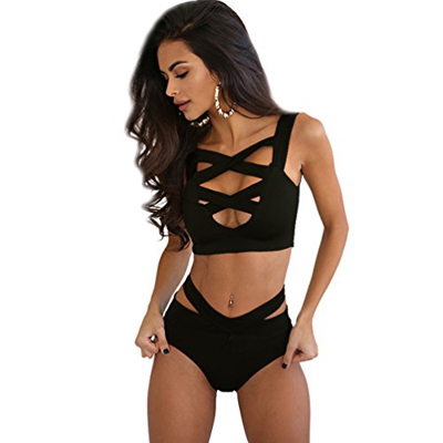 Bikini Cruzado Talle Alto Trajes de Baño Bañadores Dos Piezas Bikinis Push Up Mujer Traje de Baño para Mujer Ropa de Baño Deportivos Biquini Señora Ba