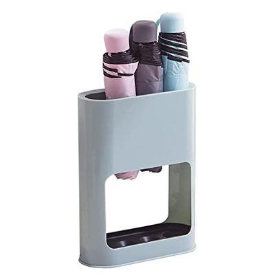 MFLASMF Soporte para sombrilla Soporte para sombrilla de plástico Moderno para Entrada Azul, Carrito de Playa, Cubo para sombrilla, Soporte para sombr