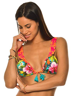 Banana Moon Lovo Tropisun Tops de Bikini, Turquesa (Caraibes Pomtropisun/ Hhs44), S para Mujer