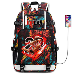 Lorh's store Jugador de Baloncesto Estrella Bulls Jordan Mochila multifunción Estudiante de Viaje Mochila para fanáticos para Hombres Mujeres (B-Patró precio
