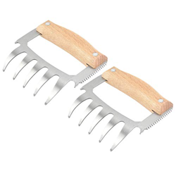 Picadora de carne garras multifuncional barbacoa cortador de carne de acero inoxidable mango de madera garras de oso pavo garras de pollo para tritura características