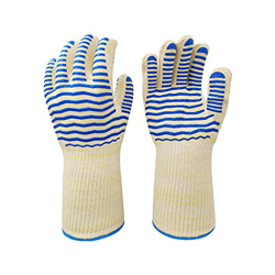 Guantes de barbacoa de aislamiento térmico de 500 ℃/1260 ° F resistente a altas temperaturas para horno parrilla barbacoa Mitt protector de mano para  precio