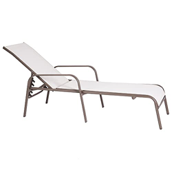 Tumbona de jardín reclinable Clasic de Hierro y textileno Taupe de 193x65x48 cm - LOLAhome características