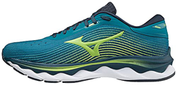 Mizuno Wave Sky 5, Zapatillas de Running Hombre, Harbor Blue/Lime Green/Legion Blue, 42 EU en oferta