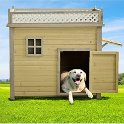 Caseta para Perros De Tamaño Pequeño Y Mediano, Caseta para Perros Resistente a La Intemperie con Puerta Y Techo, Adecuada para Casetas para Perros De en oferta