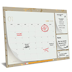 Calendario Familiar 2022, Oro – Vista Mensual, Planificador Familiar con 3 Notas Adhesivas – para la Pared o la Nevera, para Casa o como Organizador d precio