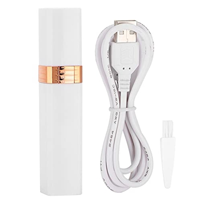 BORDSTRACT Depilación Facial para Mujeres, Mini USB Afeitadora de lápiz Labial Removedor de Vello indoloro para mejillas Barbilla Brazos
