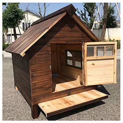 TYX Casa para Perros De Madera para Perros Pequeños Y Medianos, Refugio para Perros con Aislamiento Interior Al Aire Libre Impermeable, Casa para Perr
