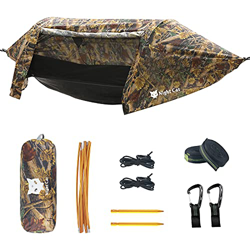 Night Cat Hamaca con Mosquitera Tienda de Campañ y Lluvia Volar para Uno Persona, Impermeable, Transpirable, Portátil para Senderismo, Pesca, Exterior en oferta