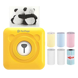 JEPODOR Mini impresora térmica de bolsillo de papel portátil de 58 mm de impresión inalámbrica Bluetooth Android IOS impresoras (amarillo+6Paper) precio