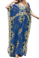 L-Peach Vestido Largo Pareo Kimono de Algodón Verano Playa Bikini Cover Up precio