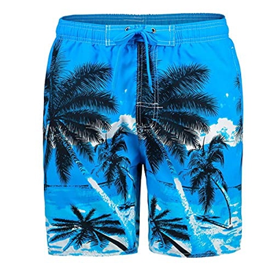 Hombre Pantalones Cortos Hawaianos De Surf,Pantalones Cortos Casuales De Surf para Playa, Bañadores Clásicos De Árbol De Coco, Bañadores Hawaianos Tra