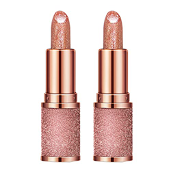 FUNMIX Sparkle Lipstick, Glitter Star Lápiz Labial Hidratante nutritivo Lápiz Labial Brillante Maquillaje Impermeable de Larga duración Cosmético para características