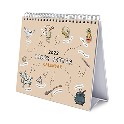 Calendario escritorio Deluxe 2022 Harry Potter - Calendario 2022 sobremesa - Calendario 2022 Harry Potter │ Calendario Harry Potter - Calendario mesa 