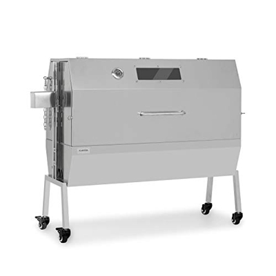 Klarstein Sauenland Pro XL – asador para piezas enteras, asador giratorio con carbón, volumen cerrado, motor eléctrico de 15 W, pincho giratorio, parr