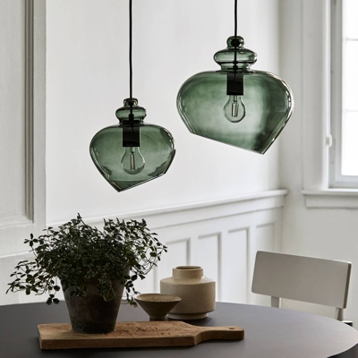 FRANDSEN Grace colgante de vidrio, Ø 21 cm verde