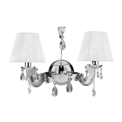 Lámpara de pared Jacqueline, 2 luces, blanca en oferta