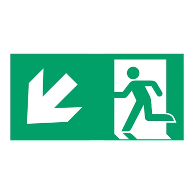 Señal ruta evacuación tipo D de L-LUX Standard Eco