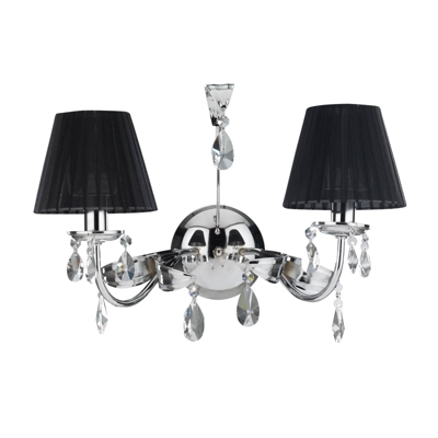 Aplique Jacqueline, 2 luces, negro