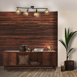 Foco de techo Java con trenzado de hierba, 4 luces en oferta