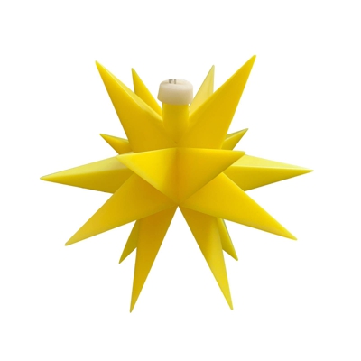 Estrella exterior, transformador 18 Ø12cm amarillo