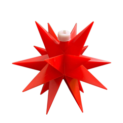 Estrella LED para interior 18 puntas, Ø 12 cm rojo precio